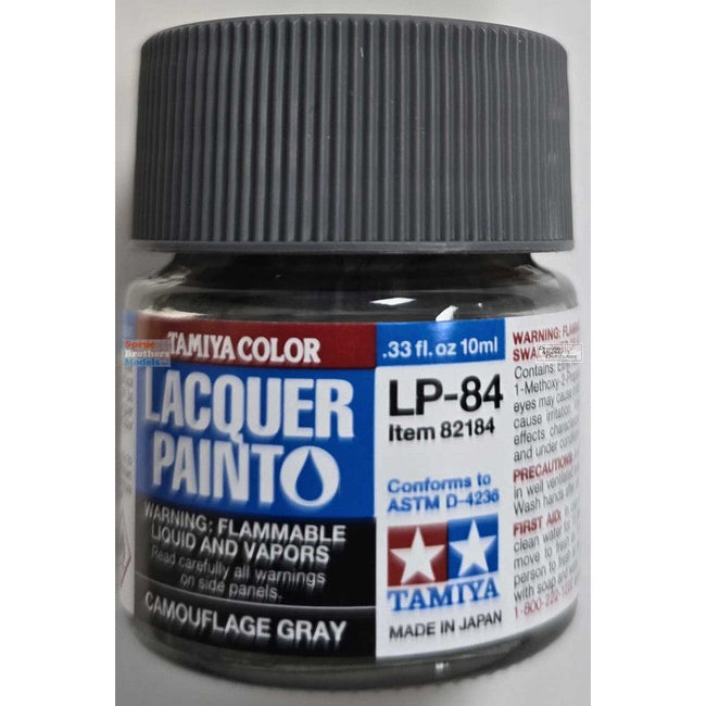 TAM82184 Tamiya Lacquer Paint LP - 84 Camouflage Gray 10ml (1/3 fl oz) - Tamiya - ModelCars.com