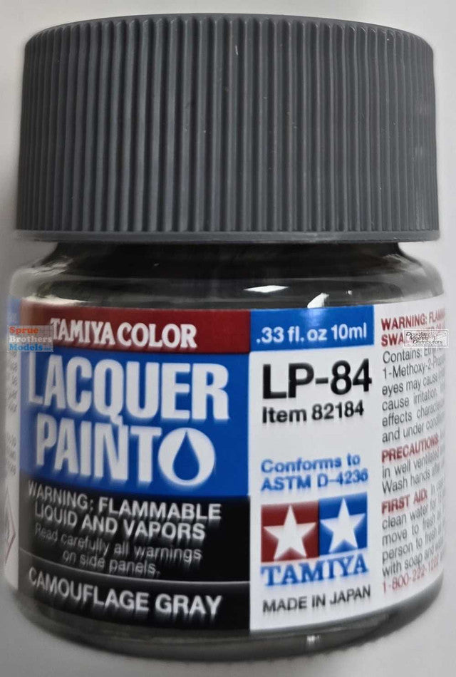 TAM82184 Tamiya Lacquer Paint LP-84 Camouflage Gray 10ml (1/3 fl oz)