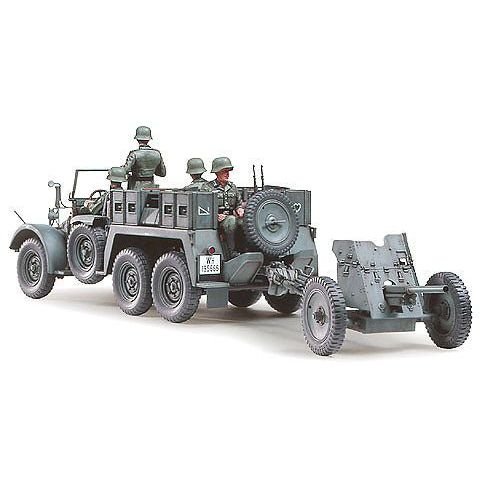 Tamiya 1/35 KRUPP TOWING TRUCK WITH 37MM PAK-Tamiya-ModelCars.com