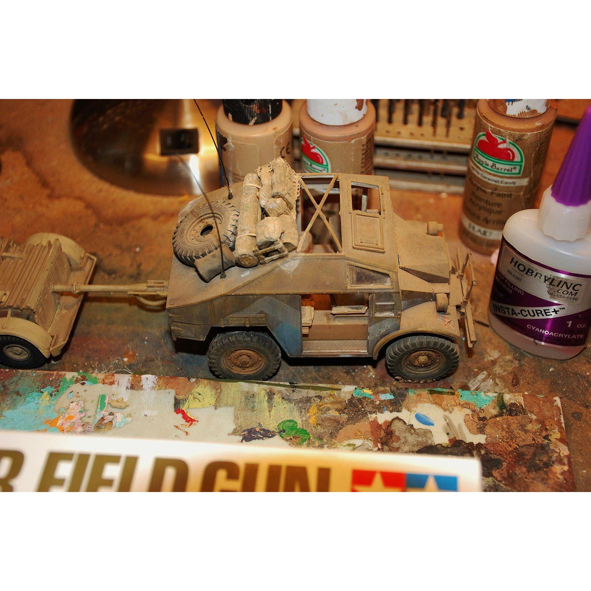 Tamiya 1/35 Scale British 25lb Gun & Quad TAM35044-Tamiya-ModelCars.com