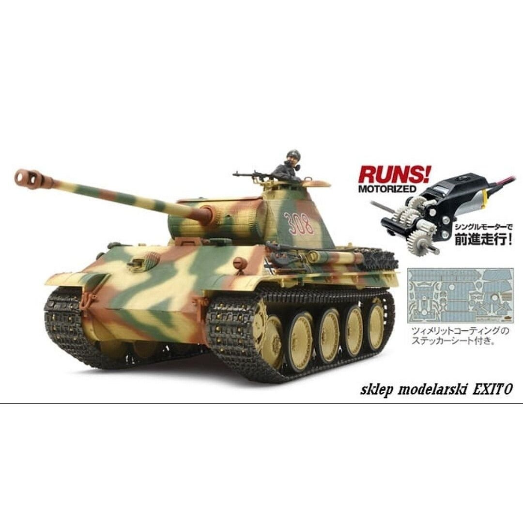 Tamiya 1/35 Scale Panther Ausf.G Early Production (w/Single Motor)-Tamiya-ModelCars.com
