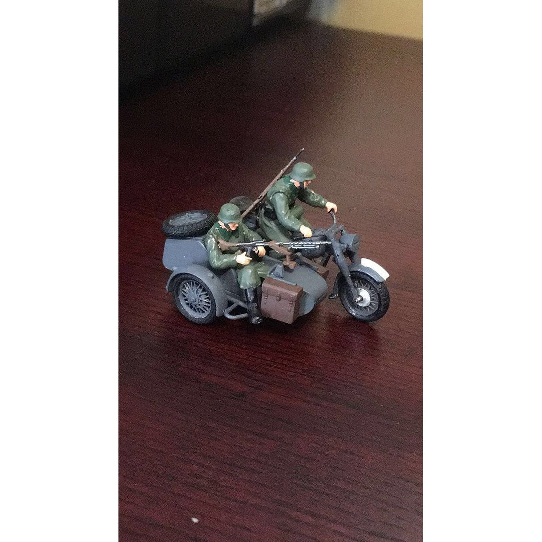 Tamiya 1/48 Model German Motorcycle and Sidecar - Tamiya - ModelCars.com