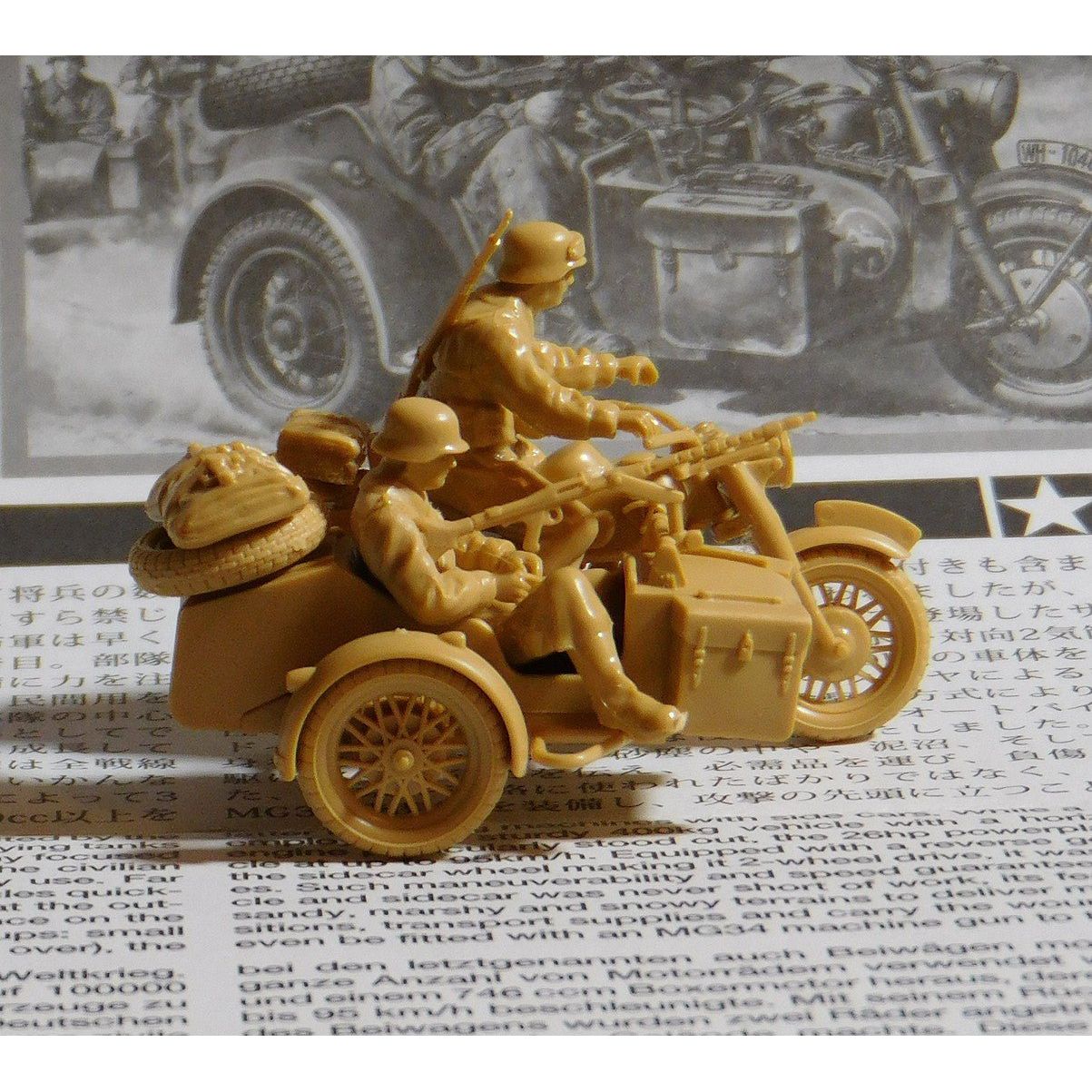 Tamiya 1/48 Model German Motorcycle and Sidecar - Tamiya - ModelCars.com