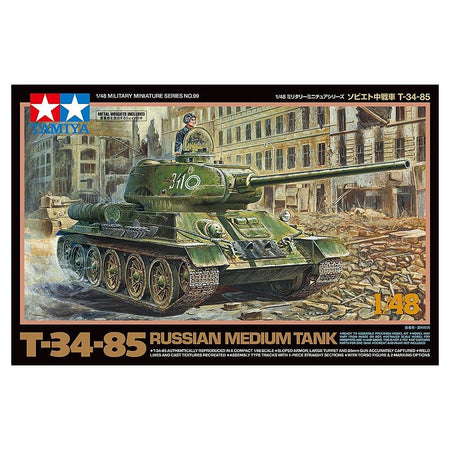 Tamiya 1/48 Russian Medium Tank T34 85 - Tamiya - ModelCars.com