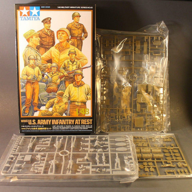 Tamiya 1/48 Scale WWII U.S. Army Infantry At Rest-Tamiya-ModelCars.com