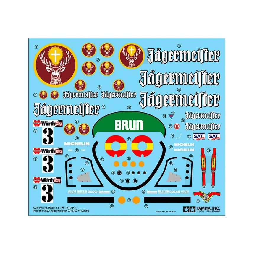 Tamiya Porsche 962C Jagermeister 1:24 Scale - Tamiya - ModelCars.com