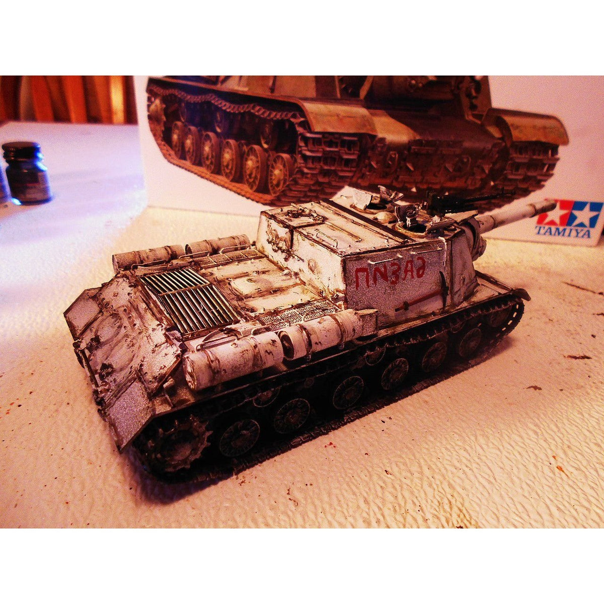 Tamiya Russian Heavy SP Gun JSU-152-Tamiya-ModelCars.com