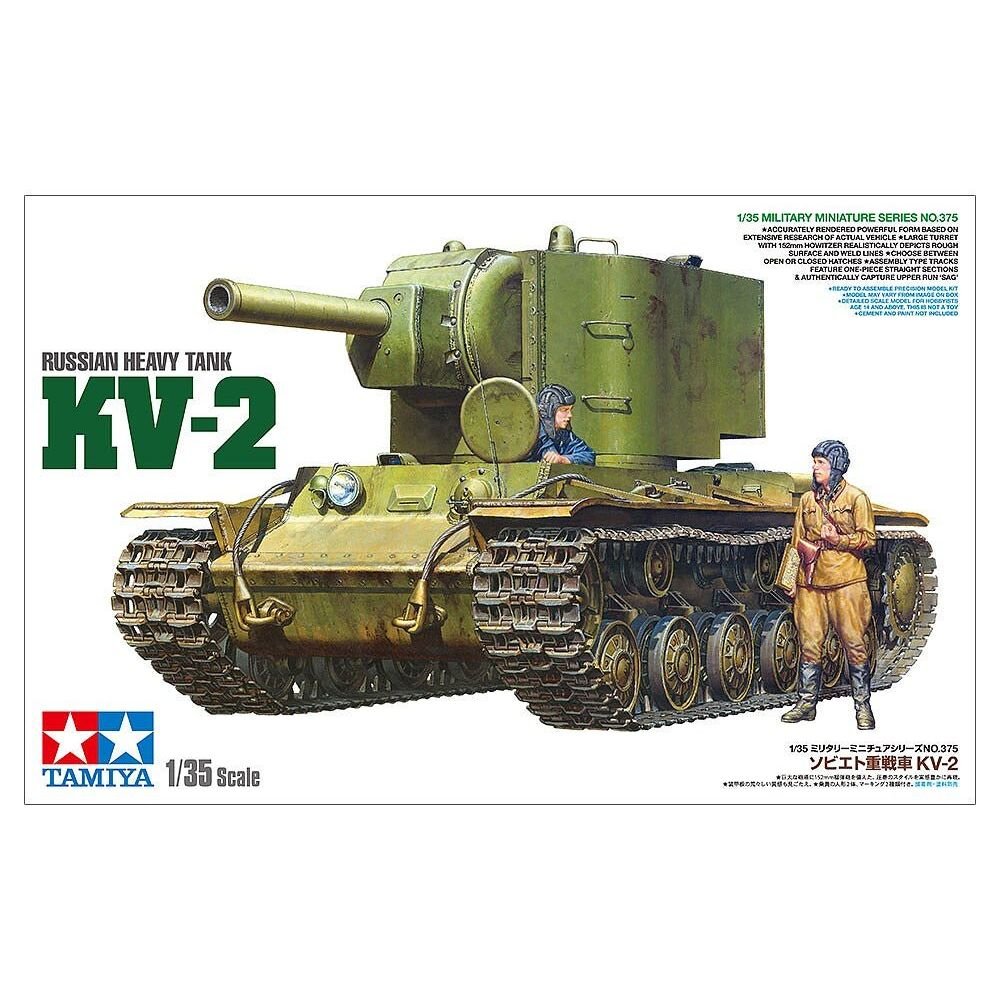 Tamiya Russian Heavy Tank KV-2-Tamiya-ModelCars.com