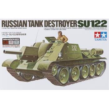 Tamiya Russian Tank Destroyer SU-122 w/Master Set-Tamiya-ModelCars.com
