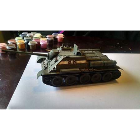 Tamiya Russian Tank Destroyer SU-85-Tamiya-ModelCars.com