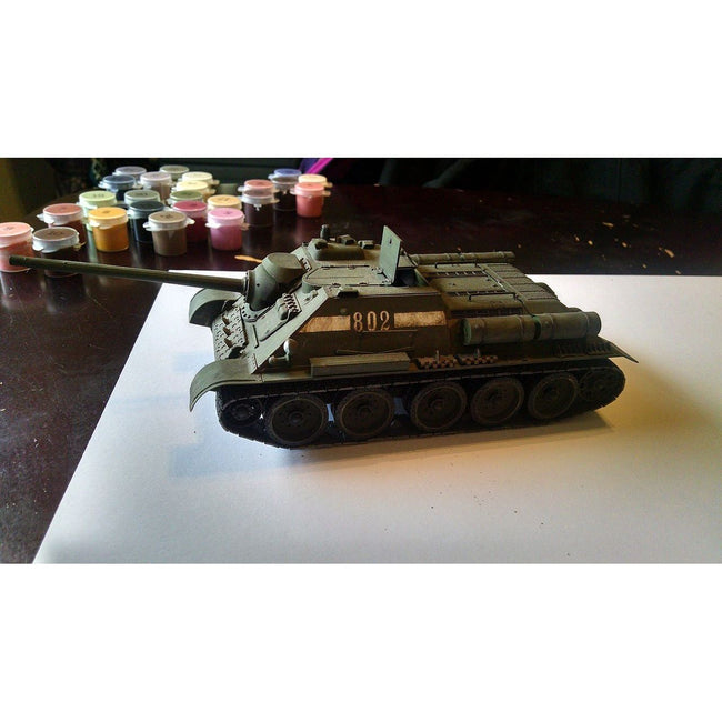 Tamiya Russian Tank Destroyer SU-85-Tamiya-ModelCars.com