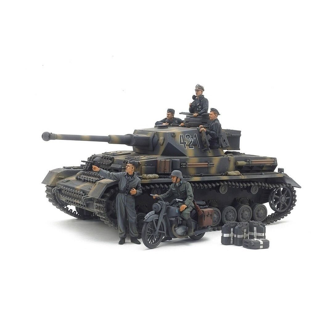 Tamiya - TAM25209 1:35 Tamiya Panzerkampfwagen IV Ausf.G Early & Motorcycle Eastern Front-Tamiya-ModelCars.com