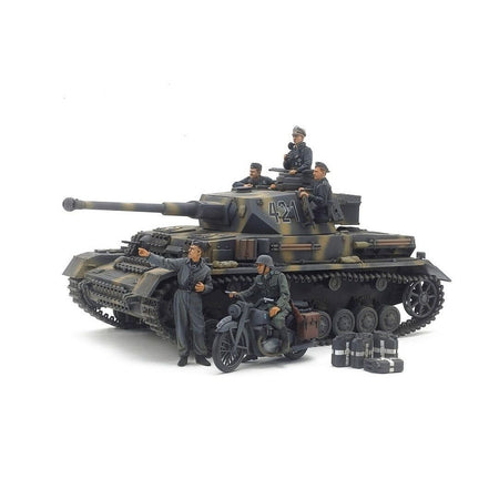Tamiya - TAM25209 1:35 Tamiya Panzerkampfwagen IV Ausf.G Early & Motorcycle Eastern Front-Tamiya-ModelCars.com