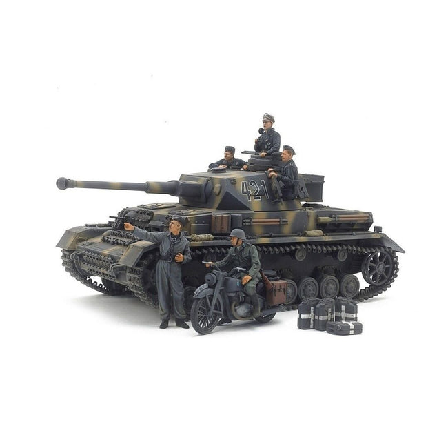Tamiya - TAM25209 1:35 Tamiya Panzerkampfwagen IV Ausf.G Early & Motorcycle Eastern Front-Tamiya-ModelCars.com