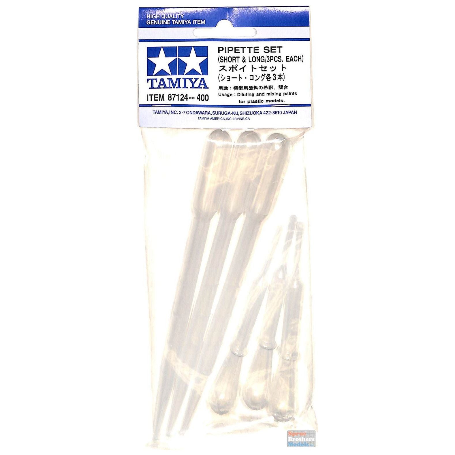 Tamiya TAM87124 Tamiya Pipette Set (6 pcs) - Tamiya - ModelCars.com