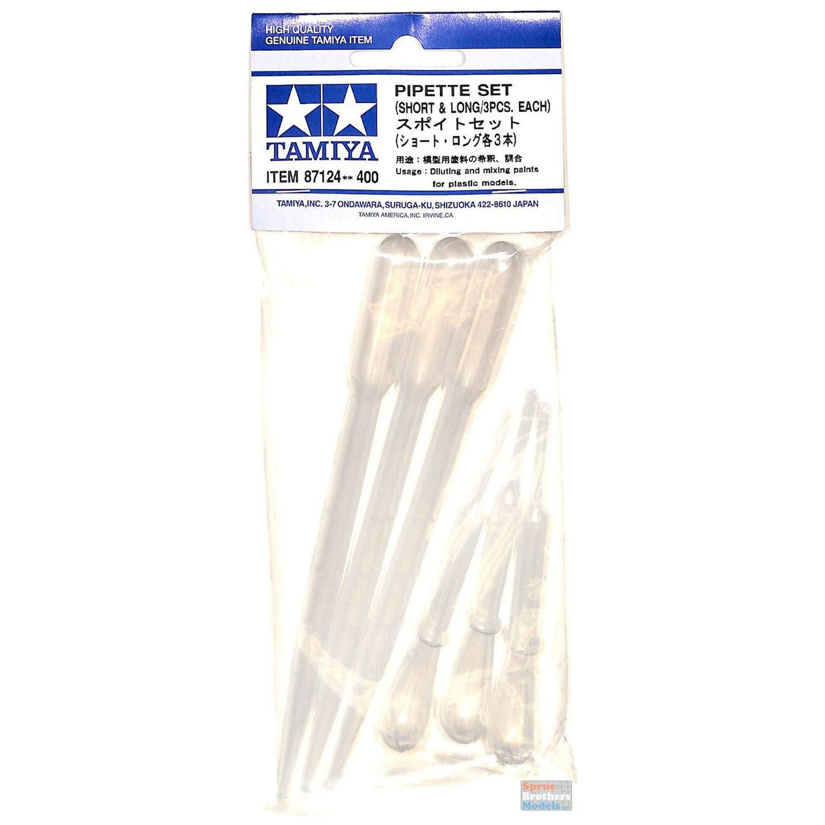 Tamiya TAM87124 Tamiya Pipette Set (6 pcs)-Tamiya-ModelCars.com