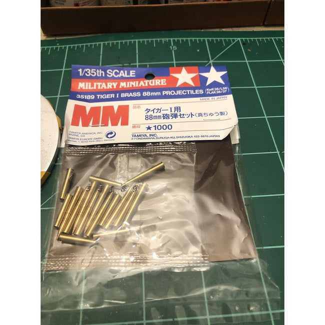 Tamiya Tiger I Brass 88mm Projectiles-Tamiya-ModelCars.com