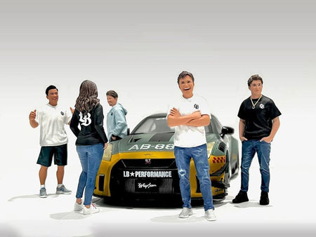 "Team Liberty Walk" 5 piece Figure Set for 1/18 Scale Models by American Diorama-American Diorama-ModelCars.com