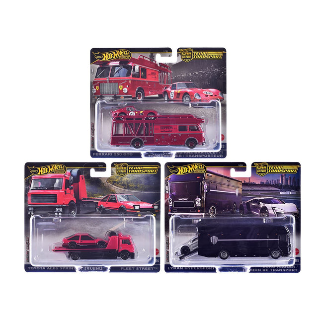 "Team Transport" 3 piece Set H 2025 "Car Culture" Series Diecast Model Cars by Hot Wheels-Hotwheels-ModelCars.com