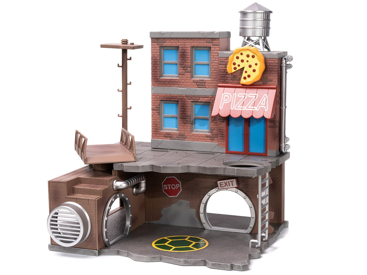"Teenage Mutant Ninja Turtles" Turtle Lair Diorama Set with Figures and Party Wagon "Nano Scene" Series Model by Jada-Jada-ModelCars.com