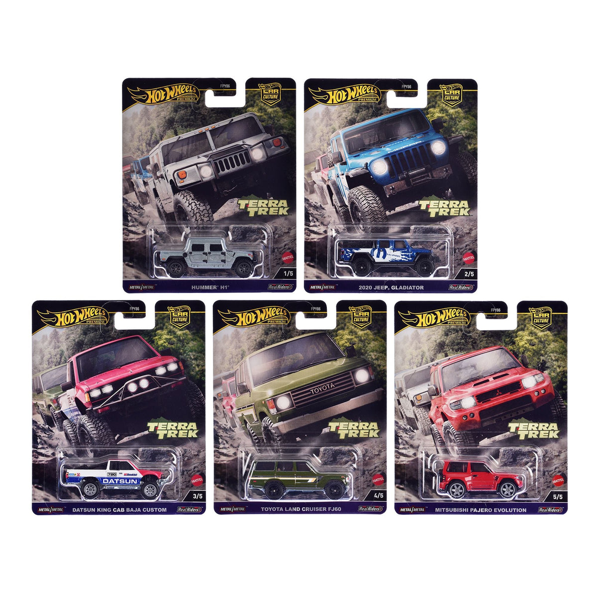 "Terra Trek" 5 piece Set "Car Culture" 2024 Series C Diecast Model Cars by Hot Wheels-Hotwheels-ModelCars.com