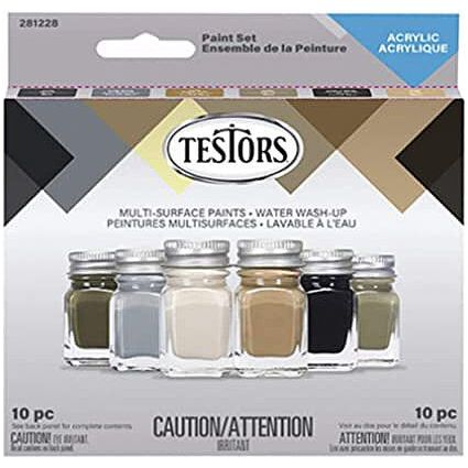 Testors Camouflage Gray 6PC Set-Testors-ModelCars.com