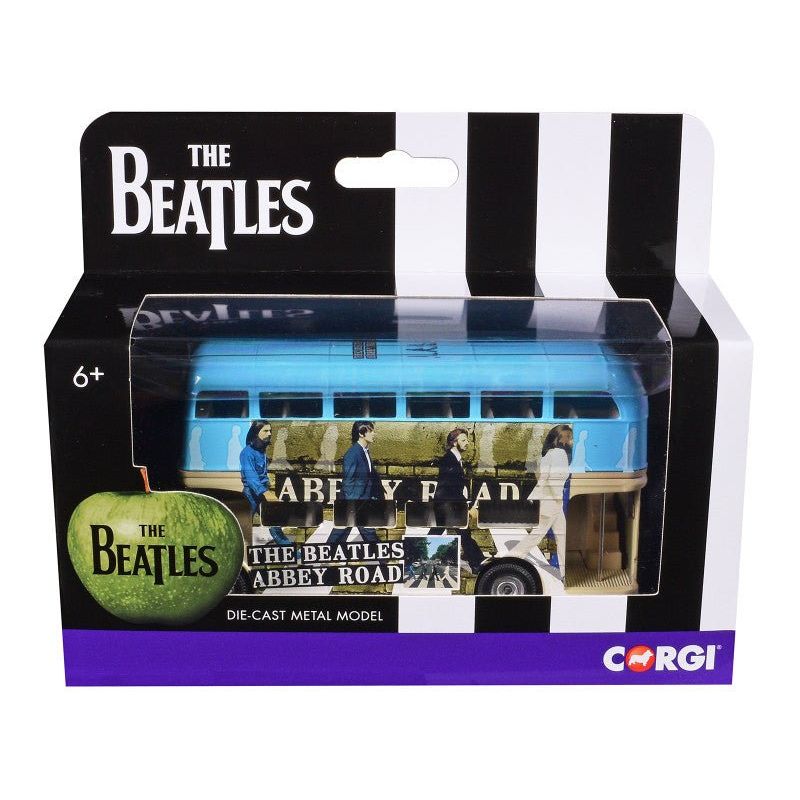 The Beatles London Double Decker Bus "Abbey Road" Blue and Beige Diecast Model Car by Corgi-Corgi-ModelCars.com