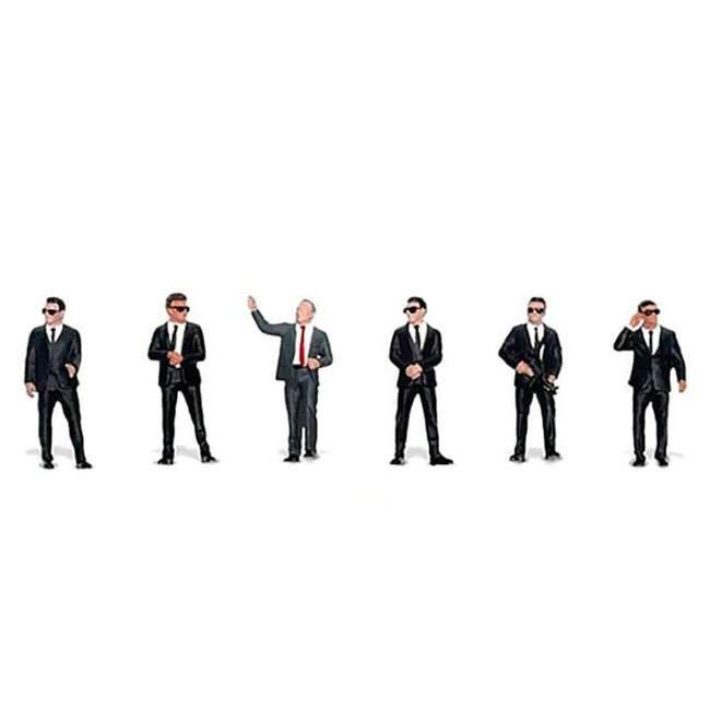 "The Bodyguards" 6 piece Diecast Figure Set Limited Edition for 1/64 Scale Models by American Diorama-American Diorama-ModelCars.com