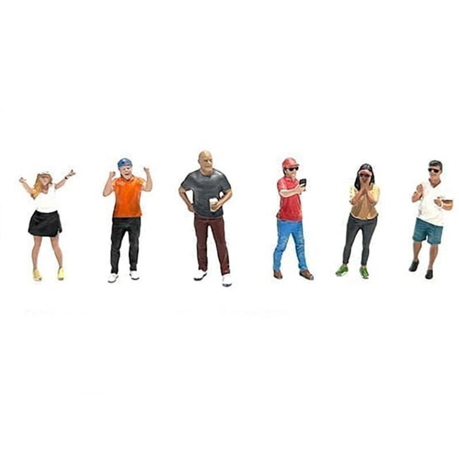 "The Fanatics" 6 piece Diecast Figure Set Limited Edition for 1/64 Scale Models by American Diorama-American Diorama-ModelCars.com