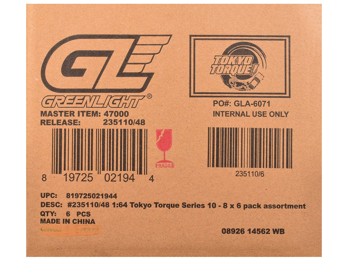 "Tokyo Torque" Series 10 Set of 6 pieces 1/64 Diecast Model Cars by Greenlight-Greenlight-ModelCars.com