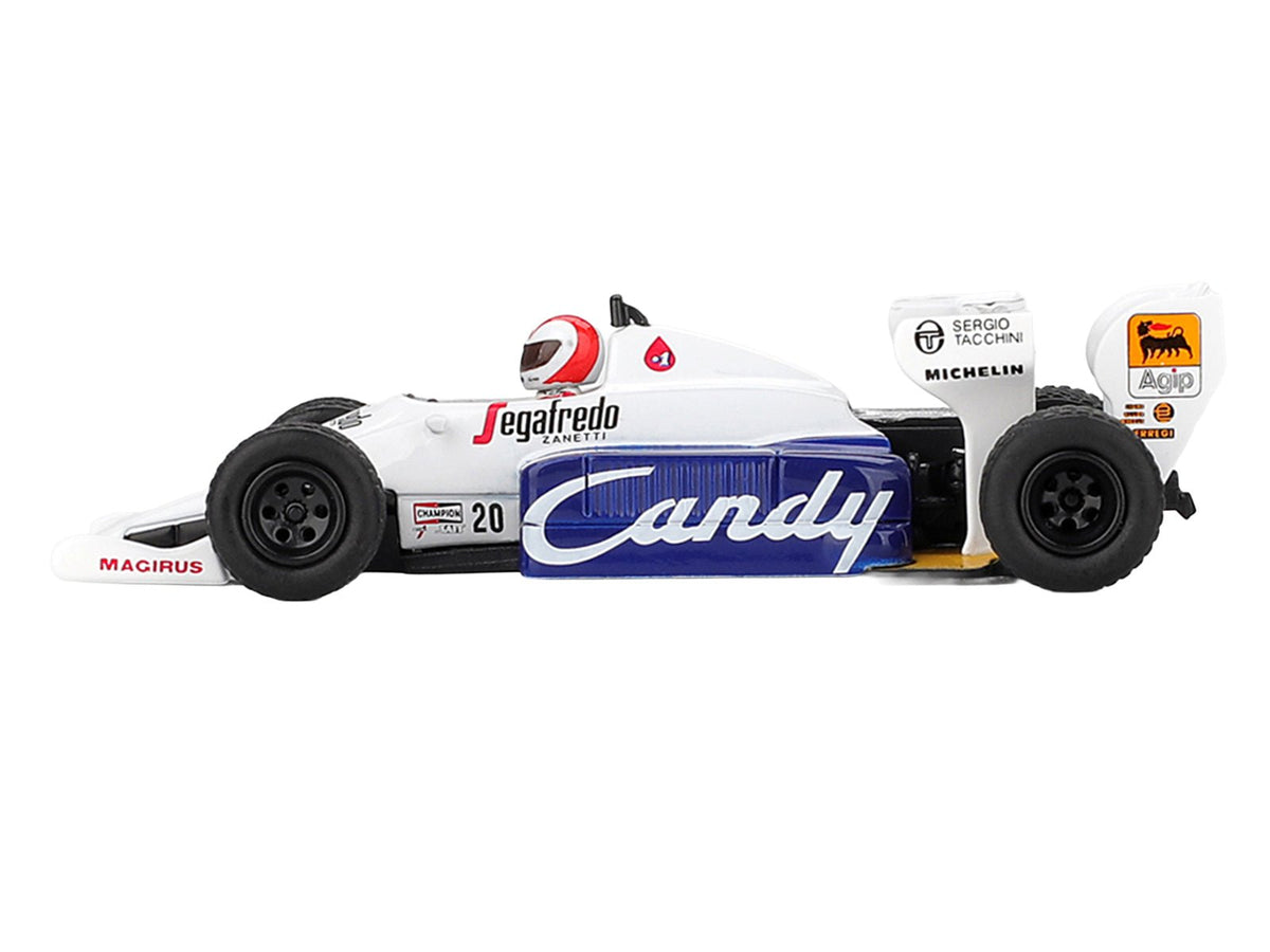 Toleman TG184 20 Johnny Cecotto Formula One F1 "Monaco GP" (1984) with Driver Figure Limited Edition 1/64 Diecast Model Car by Mini GT-Mini GT-ModelCars.com