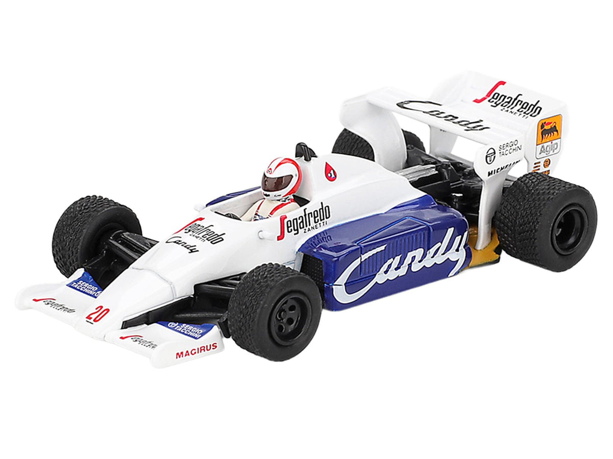 Toleman TG184 20 Johnny Cecotto Formula One F1 "Monaco GP" (1984) with Driver Figure Limited Edition 1/64 Diecast Model Car by Mini GT-Mini GT-ModelCars.com