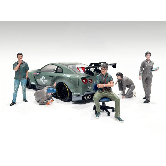 "Top Tuners" 5 piece Figure Set "Premium" Series for 1/18 Scale Models by American Diorama-American Diorama-ModelCars.com