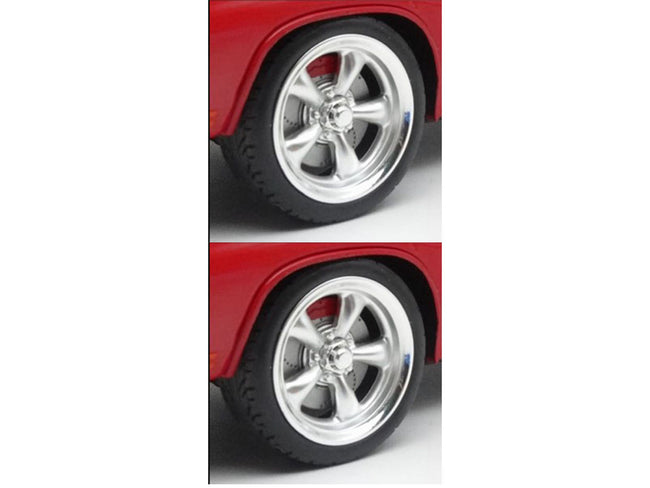 "Torque Thrust" Wheel and Tire Set of 4 pieces from "1967 Chevrolet C-10 Custom Pickup Truck" for 1/18 Scale Models by ACME-Acme-ModelCars.com