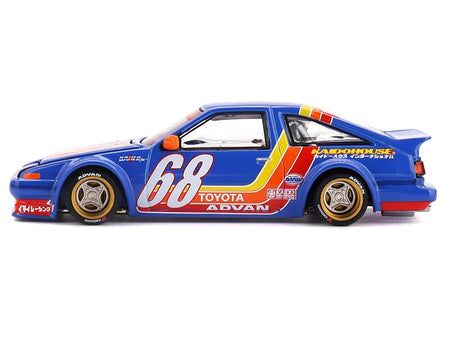 Toyota AE86 Sprinter Trueno "Kaido Racing V1" RHD (Right Hand Drive) #68 Blue with Stripes (Designed by Jun Imai) "Kaido House" Special 1/64 Diecast Model Car by Mini GT-Mini GT-ModelCars.com