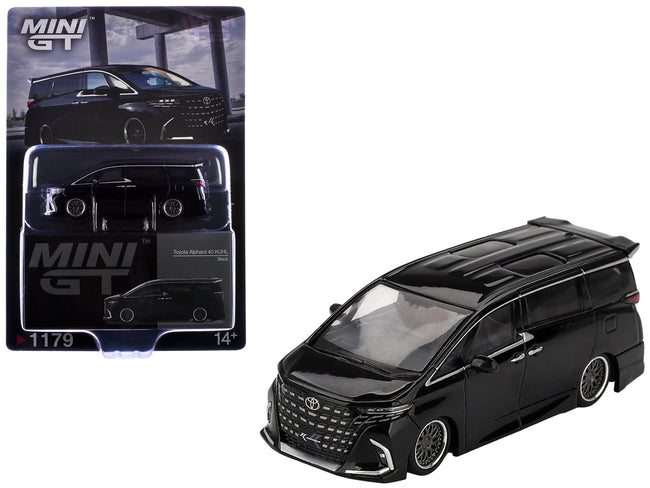 Toyota Alphard 40 KUHL Van RHD (Right Hand Drive) Black Limited Edition 1/64 Diecast Model Car by Mini GT-Mini GT-ModelCars.com