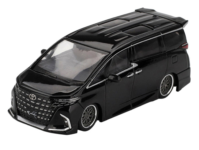 Toyota Alphard 40 KUHL Van RHD (Right Hand Drive) Black Limited Edition 1/64 Diecast Model Car by Mini GT-Mini GT-ModelCars.com