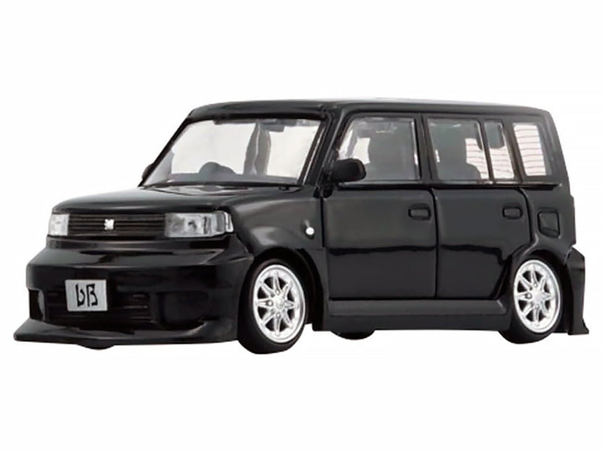 Toyota bB 2000 Van Black with Extra Accessories 1/64 Diecast Model Car by BM Creations-BM Creations-ModelCars.com