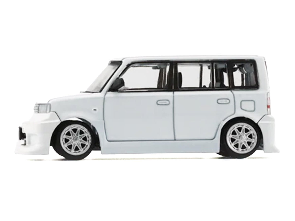 Toyota bB 2000 Van White with Extra Accessories 1/64 Diecast Model Car by BM Creations-BM Creations-ModelCars.com