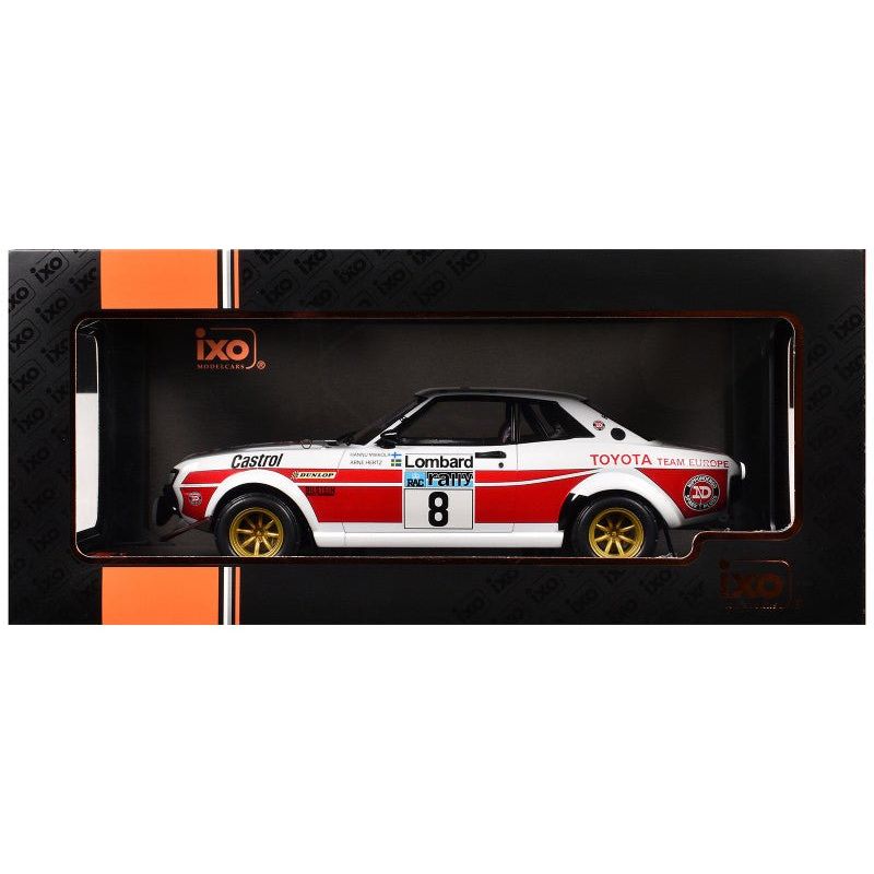 Toyota Celica 2000 GT (RA21) 8 Hannu Mikkola - Arne Hertz 2nd Place "RAC Rally" (1977) 1/18 Diecast Model Car by IXO Models - IXO - ModelCars.com