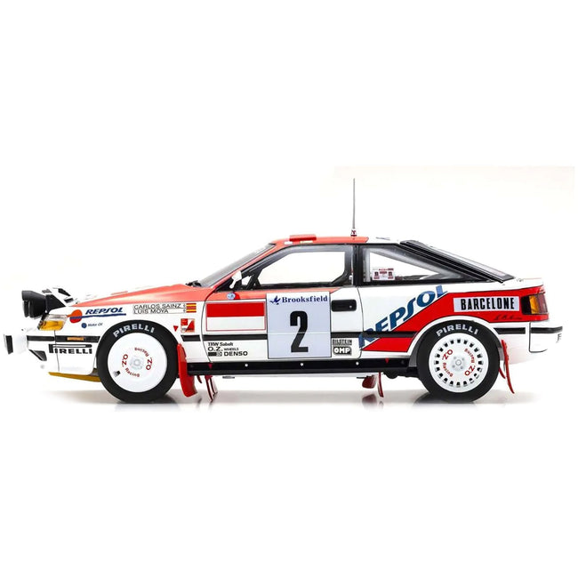 Toyota Celica GT-4 #2 Carlos Sainz - Luis Moya "Toyota Team Europe" Winner "Monte Carlo Rally" (1991) 1/18 Diecast Model Car by Kyosho-Kyosho-ModelCars.com