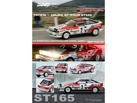 Toyota Celica GT-Four (ST165) 2 Carlos Sainz - Luis Moya Winner "Rally Monte Carlo" (1991) 1/64 Diecast Model Car by Inno Models-Inno Models-ModelCars.com