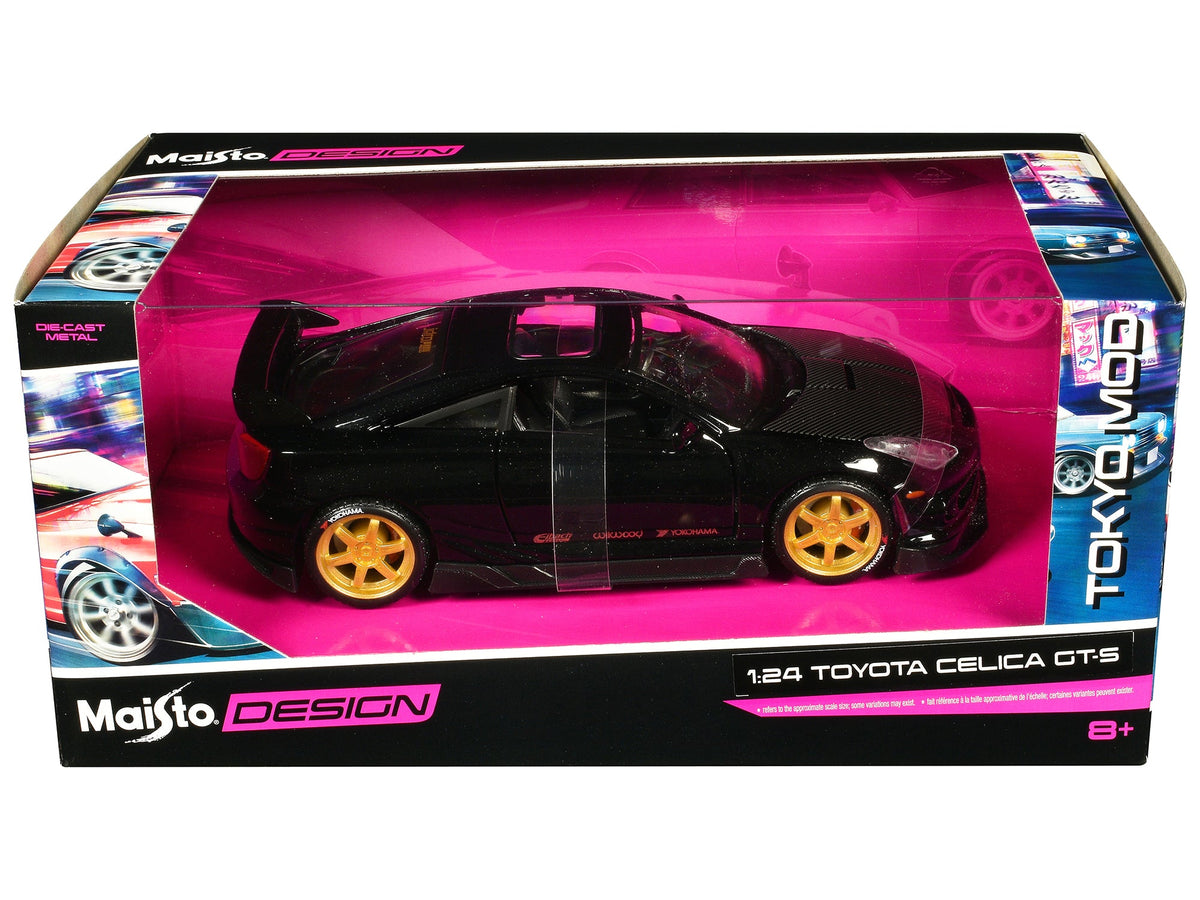 Toyota Celica GT-S Black with Carbon Hood and Sunroof "Maisto Design Tokyo Mod" Series 1/24 Diecast Model Car by Maisto-Maisto-ModelCars.com