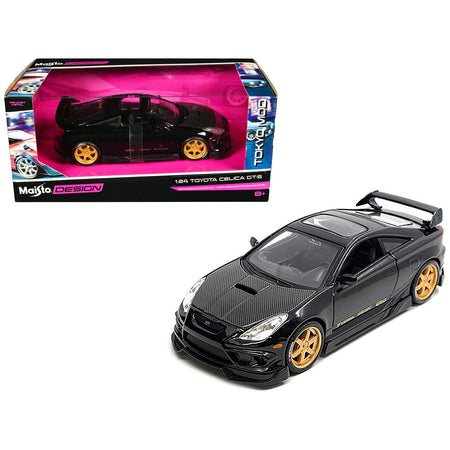 Toyota Celica GT - S Black with Carbon Hood and Sunroof "Maisto Design Tokyo Mod" Series 1/24 Diecast Model Car by Maisto - Maisto - ModelCars.com