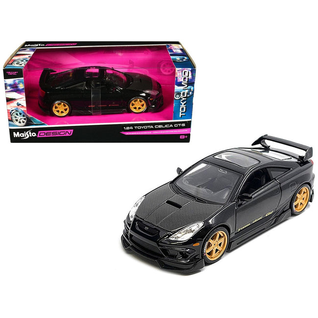 Toyota Celica GT-S Black with Carbon Hood and Sunroof "Maisto Design Tokyo Mod" Series 1/24 Diecast Model Car by Maisto-Maisto-ModelCars.com