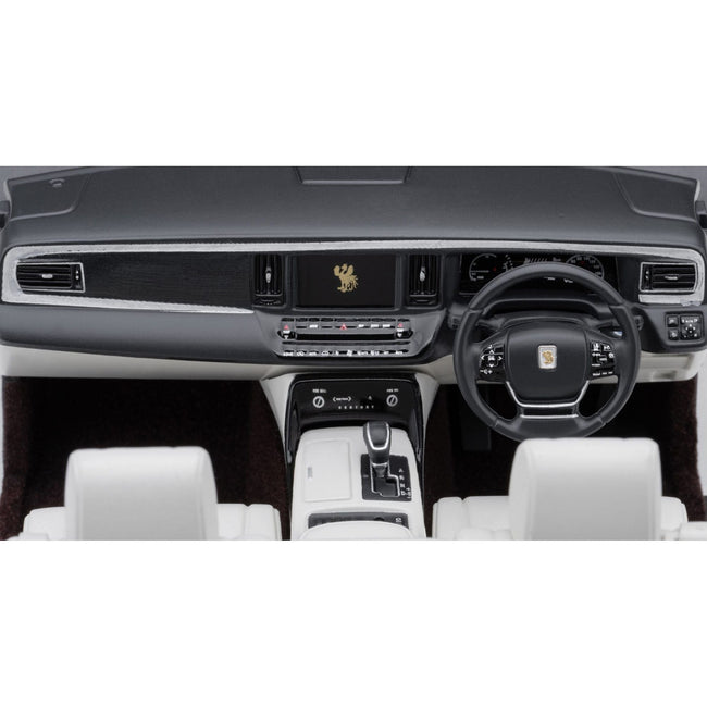 Toyota Century Open Car Convertible RHD (Right Hand Drive) Black with White Interior 1/18 Model Car by Autoart - Autoart - ModelCars.com