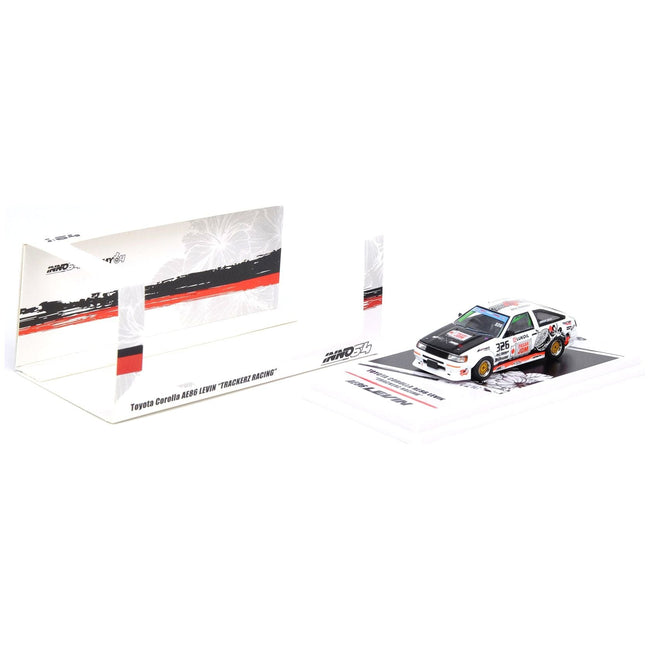 Toyota Corolla AE86 Levin RHD (Right Hand Drive) 326 "Trackerz Racing" 1/64 Diecast Model Car by Inno Models-Inno Models-ModelCars.com