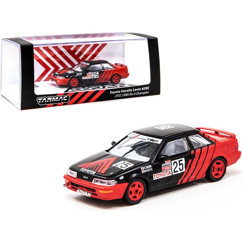 Toyota Corolla Levin AE92 25 K. Suzuki - M. Nitta "Advan TRD" JTCC Div. 3 Champion (1990) 1/64 Diecast Model Car by Tarmac Works - Tarmac Works - ModelCars.com