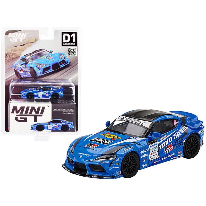 Toyota GR Supra HKS RHD (Right Hand Drive) 77 "Fat Five Racing" D1 Grand Prix (2020) Japan Exclusive 1/64 Diecast Model Car by True Scale Miniatures - True Scale Miniatures - ModelCars.com