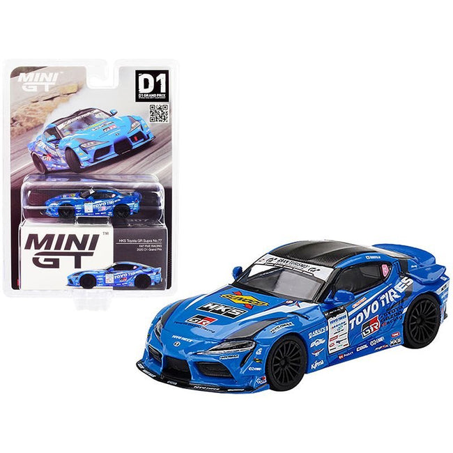 Toyota GR Supra HKS RHD (Right Hand Drive) 77 "Fat Five Racing" D1 Grand Prix (2020) Japan Exclusive 1/64 Diecast Model Car by True Scale Miniatures - True Scale Miniatures - ModelCars.com